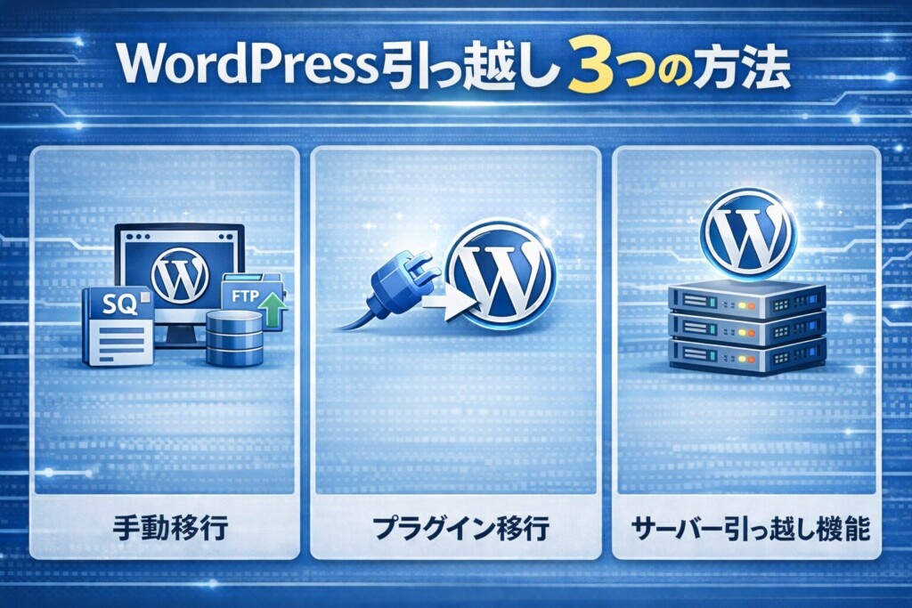 WordPress引っ越し方法は3種類ある