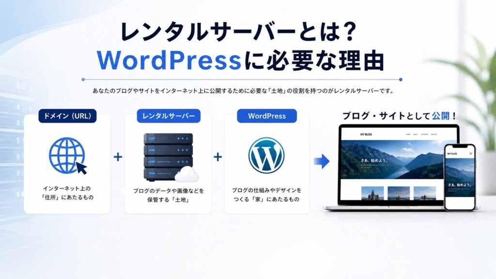 レンタルサーバーがWordPressブログに必要な理由